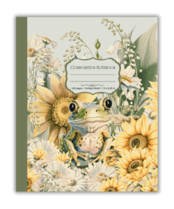 Frog and Sunflower Design Composition Book for Journaling | Mind Boost Books - Boost Brain Power with Puzzle Books & Journals