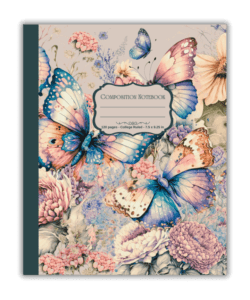 Colorful Butterfly and Floral Composition Book for Journaling | Mind Boost Books - Boost Brain Power with Puzzle Books & Journals