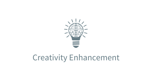 Creativity Enhancement graphic with light bulb and brain | Mind Boost Books - Boost Brain Power with Puzzle Books & Journals