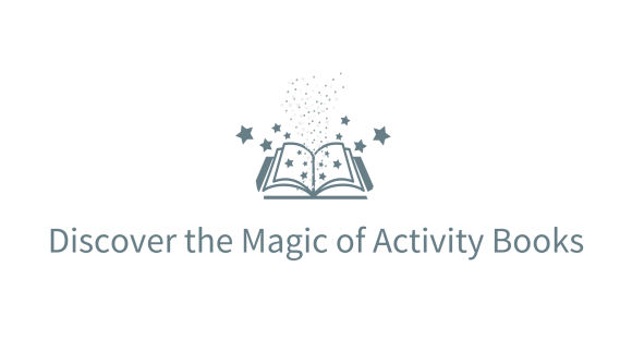 Discover the Magic of Activity Books graphic with open book and stars | Mind Boost Books - Boost Brain Power with Puzzle Books & Journals